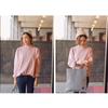 Solid Color Small High Neck Loose Casual Plus Velvet Long Sleeved Top