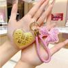 Pure Gold Peace and Joy Goldfish Leather Keychain Pendant
