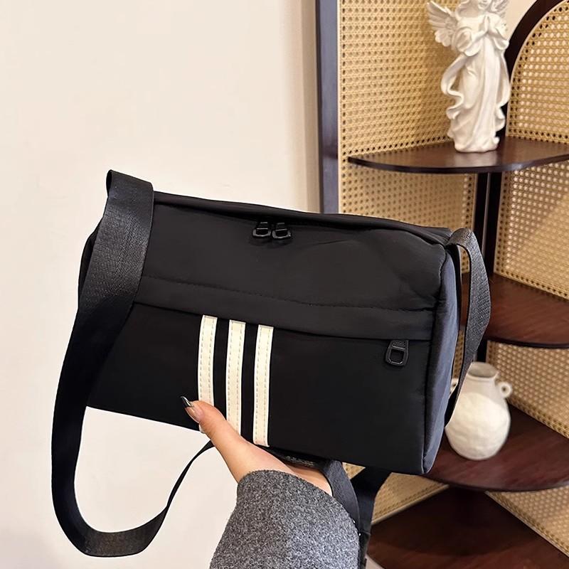 Simple Canvas Crossbody Bag for Women, Large Capacity Casual Travel Bag, Lightweight Sports Gym Bag, Versatile Tote Shoulder Bag