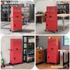 Three-Part Steel Locking Tool Chest - Red