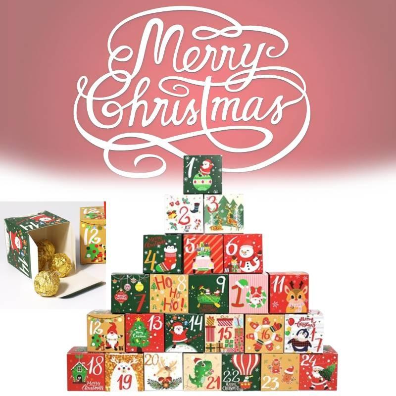 Days Countdown 24 Christmas Advent Calendar Make Fill Your Own Boxes Supplies