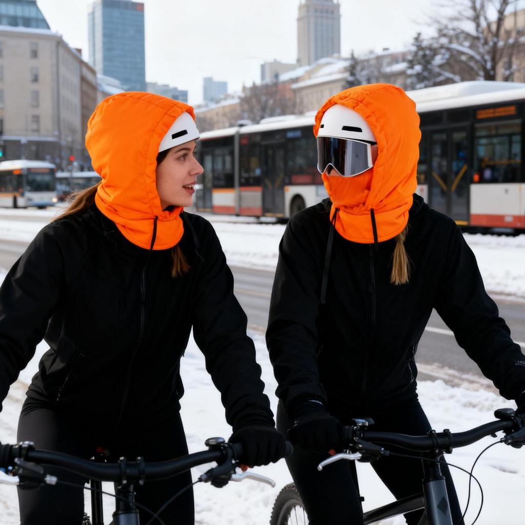 Waterproof Hood Fleece Breathable Warm Headwear With Adjustable Drawstring Winter Face Hood For Cycling Dust Outdoor Work Hiking