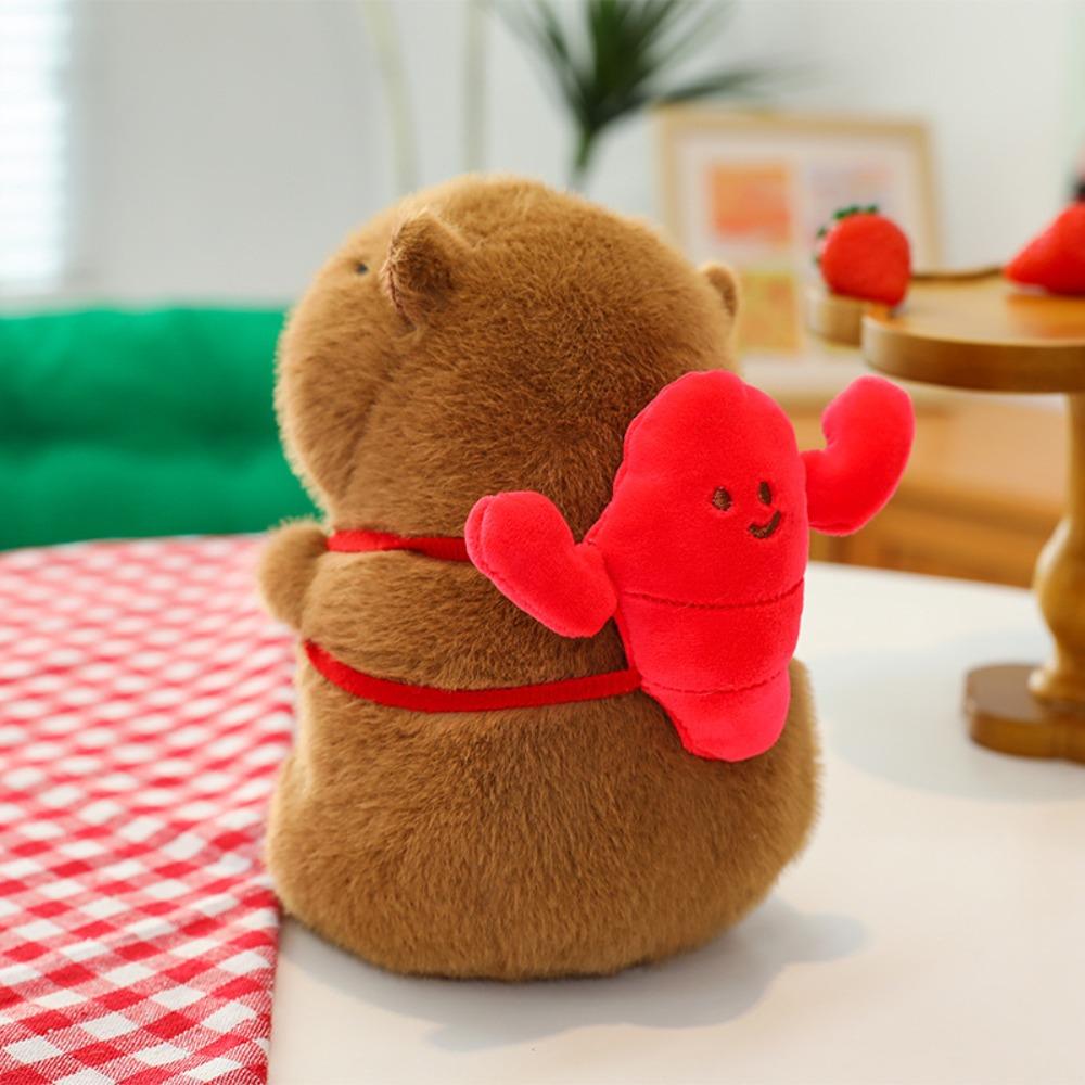 Animal Capybara Plush Toy Doll With Backpack Stuffed Capybara Doll  Children Toys