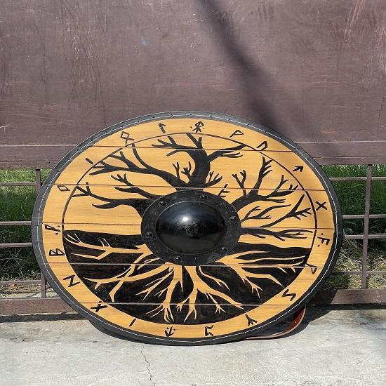 

Средневековый деревянный щит викинга Деревянный щит викинга