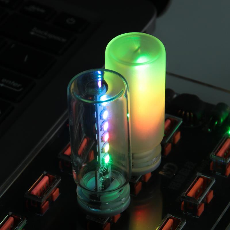 1Pcs Bedside Laptop Bedroom Car Usb Led Night Light Bulb Dimmable Multicolored Frosted Glass Cover Touch Sensor Reading Lighting