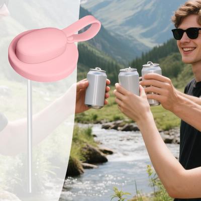 Soda Can Cover Soda Can Protectors With Straw Leakproof Airtight Seal Beverage Canning Toppers Spill-Proof Travel Cup Lids