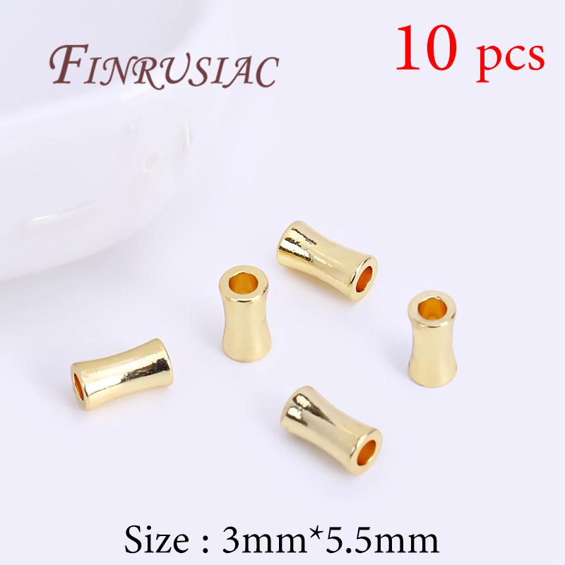 Spacer Beads 18K Real Gold Plated Separator For Beads DIY Bracelets Accessories Bead For Needlework Necklaces Jewelry Findings