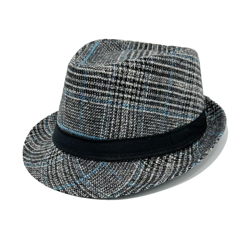 

Новая джазовая шляпа модная мужская британская ретро мужская цилиндр сценическая солнцезащитная повседневная шляпа джентльмена average size (56-58cm) серый