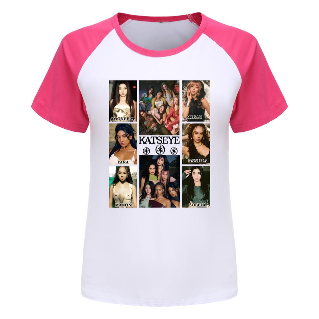 5352 Kids Girls KATSEYE Short Sleeves Casual Cotton T-Shirt
