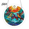 Window Decoration Puzzle Acrylic Suncatcher, Colorful Hanging, 7.48 Inch Sun Catcher Pendant Ornament, Ideal for Gifting And Home Decor Artistic Light