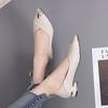 Fashion Low Heel Elegant Block Ladies Pumps Pointed Toe Women's Shoes Formal Chunky Heels Lastest Quick Delivery Genuine Mark Non Slip