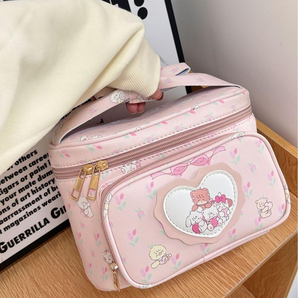 2024 New High-End Cute High-Value Handheld Girl Makeup Bag Large Capacity Travel Convenient Storage Bag