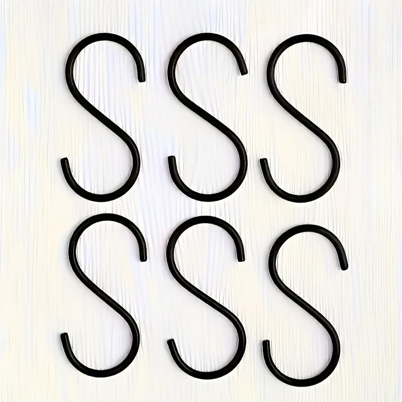 20pcs Metal S Hooks - Rust-Resistant Wall Hooks with Non-Slip Design, Space-Saving Solution for Kitchen, Garden, Wardrobe & Plant Organization