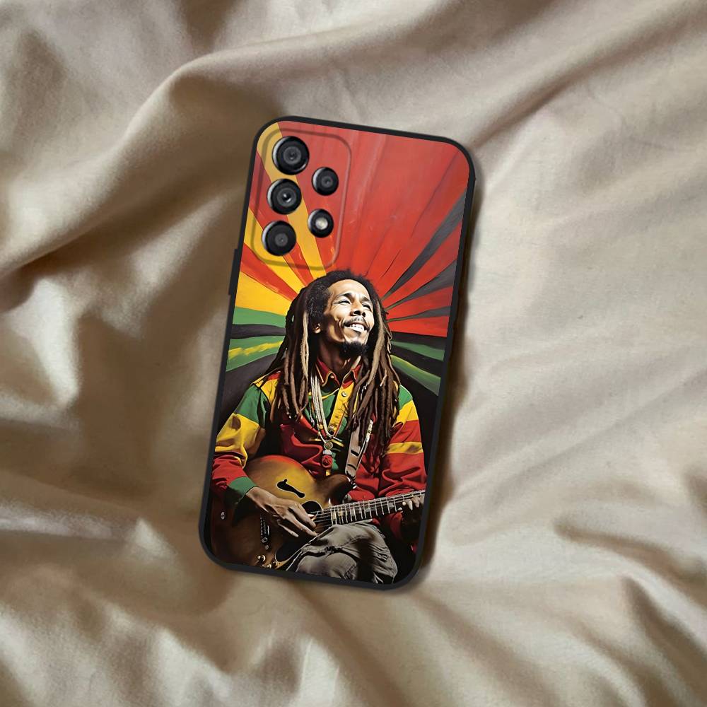 Bob Marley Rasta Lion Samsung  Black Phone Case Soft Cover  For A20,A21s,A22,A31,A32,A52,A53,A72,73,A80