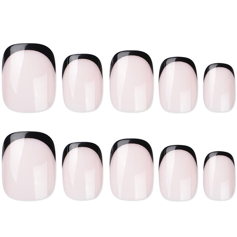 Hot-Selling French Press-on Nails - Fashionable Short Nail Art Stickers