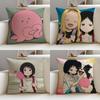 Dark TTakopis Original SinS Cushion Cover Breathable and Skinfriendly Linen Pillowcase Square Removable and Washable Cushion