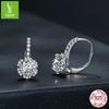 Classic One-Carat Moissanite Ear Buckle With Certificate, Noble And Elegant S925 Silver-Plated Platinum Earrings