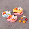 Mini Miniature Playset Pink Yellow Blue Realistic Food Model Lunch Food Ornament  Doll Accessories