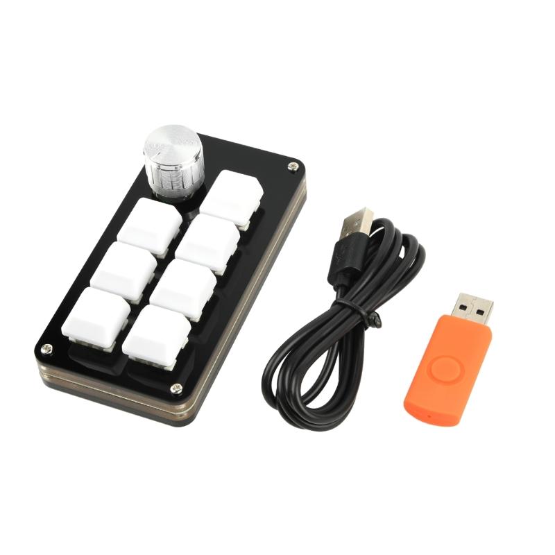 

Programming Macro Keyboard 1 Knob RGB 7 Keys Copy Pastes Mini Button Photoshops Gaming Keypad Mechanical Hotswaps Macro 1