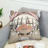 M-Made In Abyss Pillow Case For Car Sofa Decorative Home Double-sided Print Plush Square Throw Pillow Cushion Cover