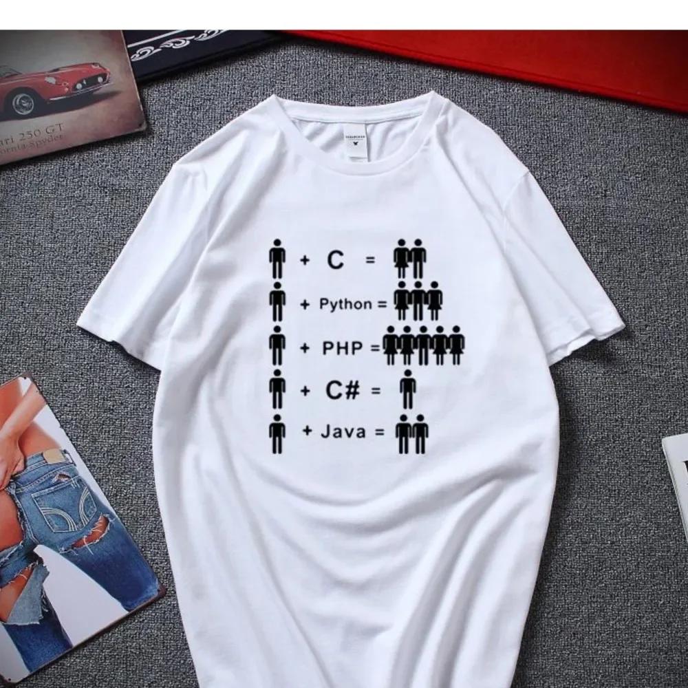Lustiges C Java Python Programmierer Entwickler T-Shirt Tops Herren Baumwolle Herren Computer T-Shirt Mode Cooles Herren T-Shirt