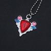 Jojos Bizarre Adventure Red Stone Of Aja Necklace Alloy Chain Pendant With Rhinestone For Cosplay Enthusiasts