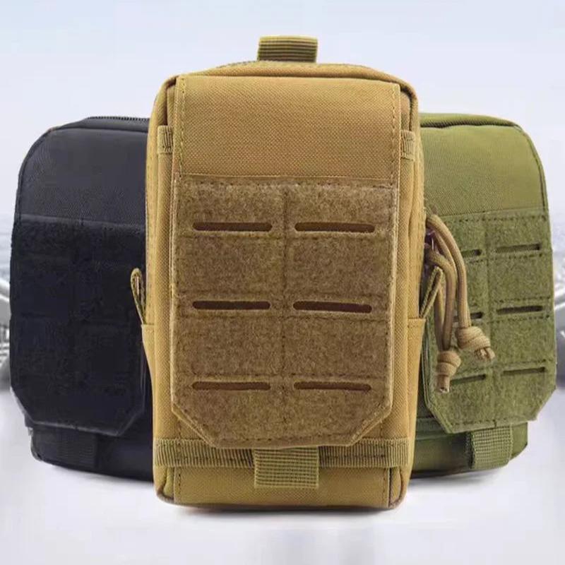 Tactical Waist Bag, MOLLE Utility Pouch, EDC Tool Organizer for Men, Outdoor Gear Bag, Modular Vest Pack, Phone Case Waist Pack