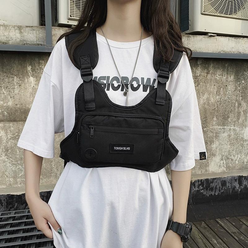 Waterproof Functional Chest Rig Bag, Outdoor Tooling Vest Bag Hip-hop Handsome Portable Waistcoat Chest Pack