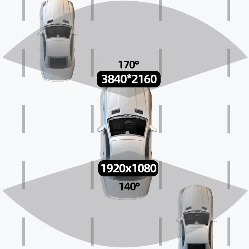 Dual Lens Dashcam voor Auto's 4K Auto Dvr met 1080P Achteruitkijkcamera Video Recorder GPS WIFI Autocamera Nachtzicht Black Box Monitor
