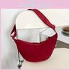 Trendy Street Style Color Block Fall Winter 2023 New Design Fashionable Large Capacity Simple Single Shoulder Crossbody Dumpling Bag