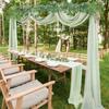Runtowo Wedding Arch Chiffon Sheer Drapes ,Wedding Arch Backdrop, Wedding Ceremony Party Background Decor Babay Shower