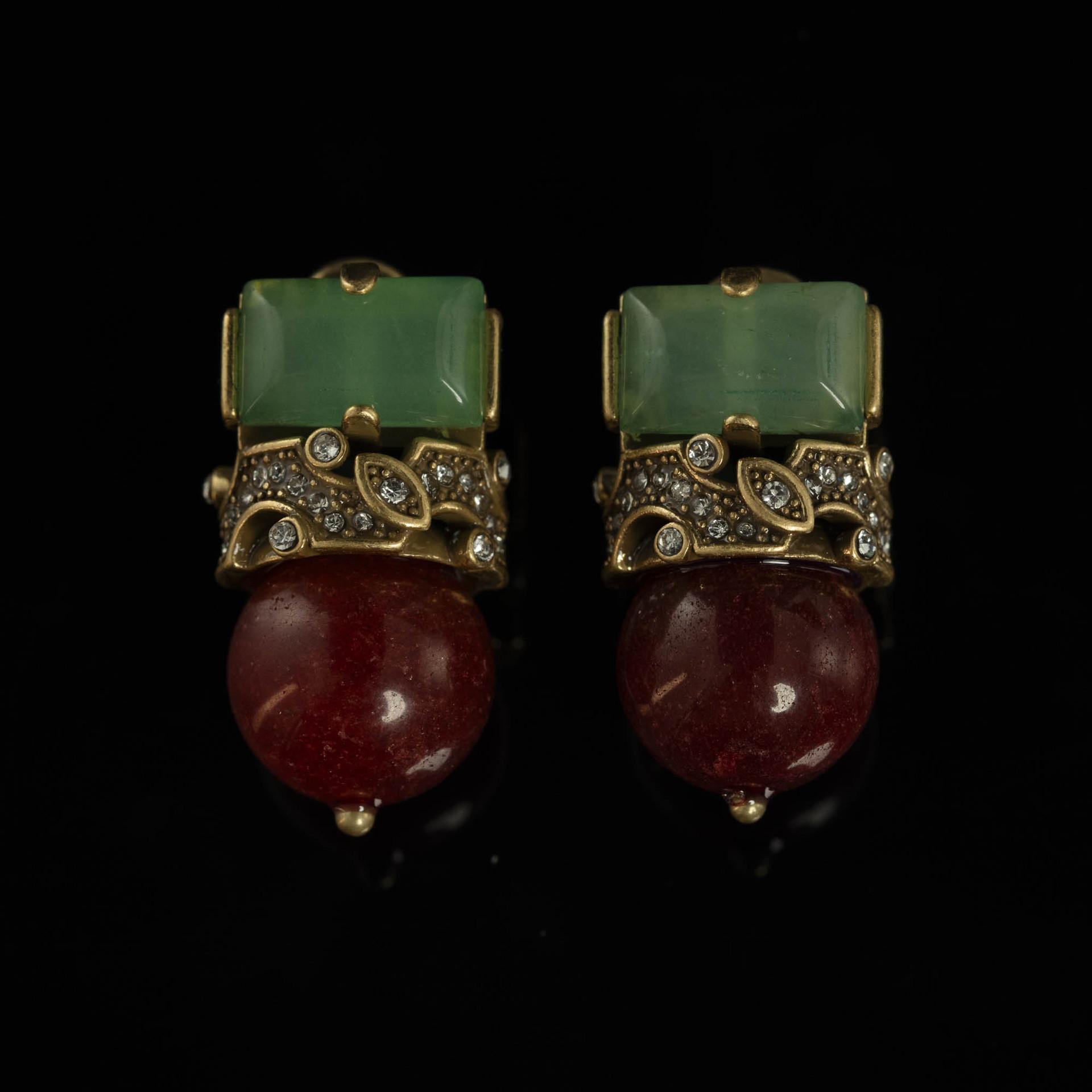 Средневековые винтажные серьги-гвоздики из натурального камня красный агат, иглы из серебра 95 пробы, серьги в придворном стиле из медного сплава, женские модели