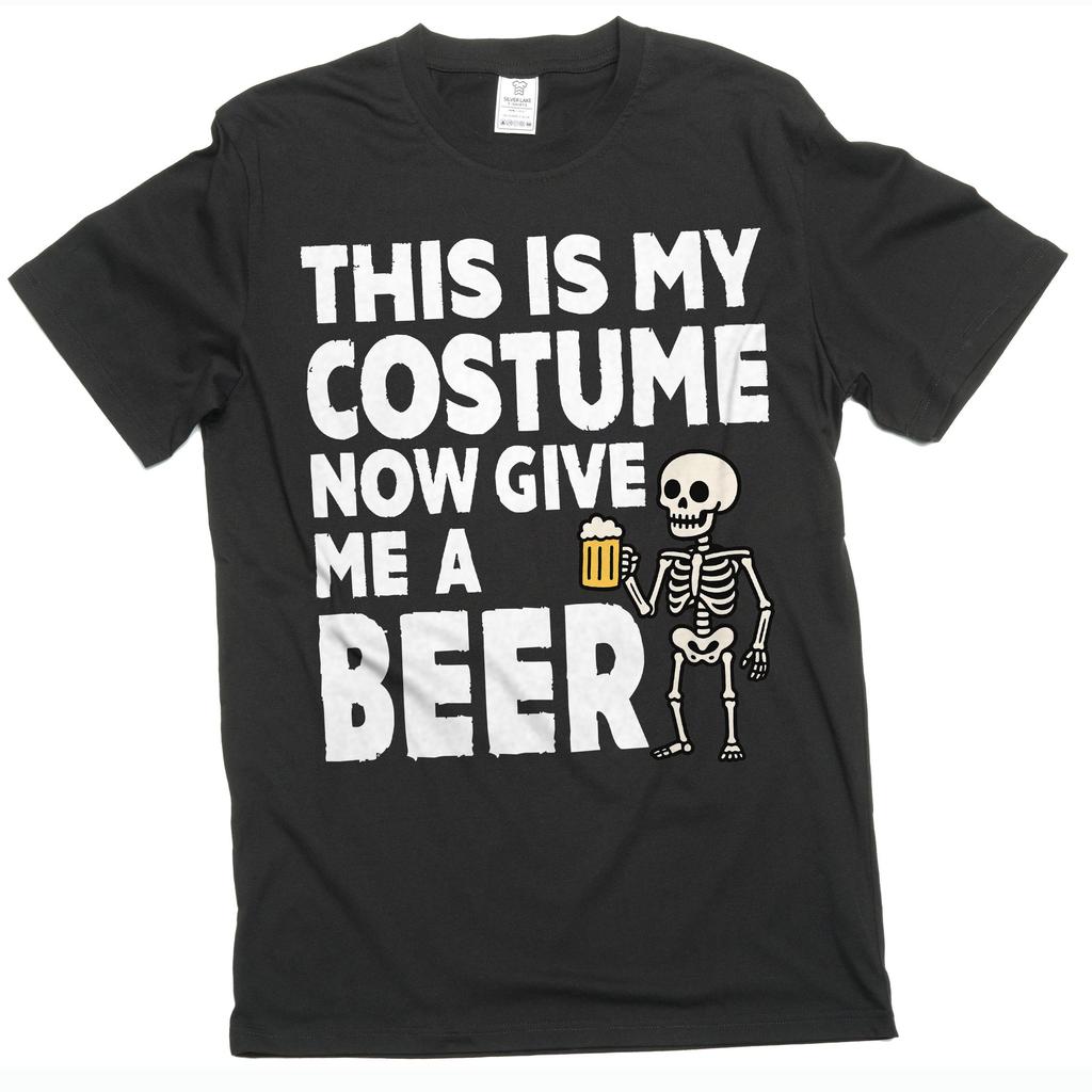 Men's funny this is my costume now give me a beer T-shirt Christmas Halloween outfit