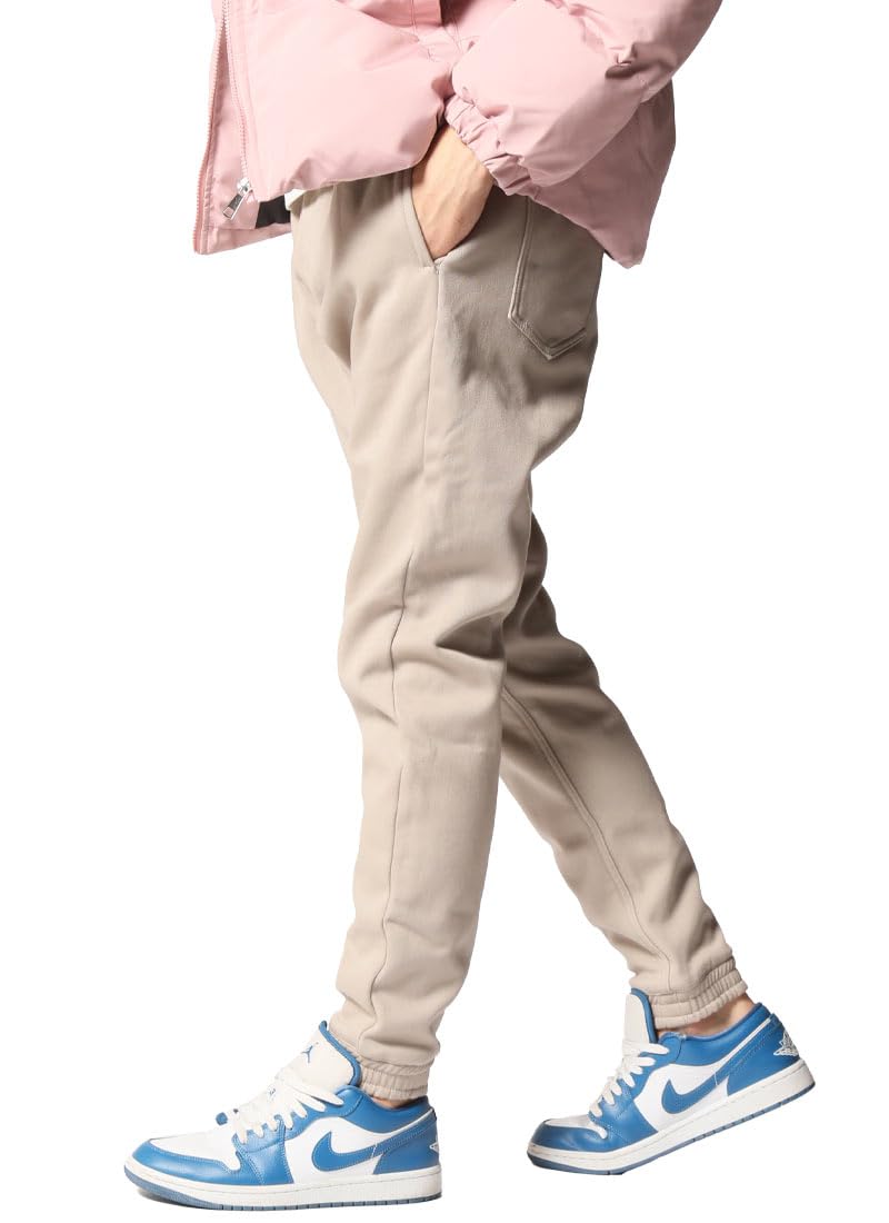 Arcade Warm Jogger Stretch Tapered Skinny Denim Warm Size Greige Men s Fleece-Lined Pants, Chinos, Jeans, Pants, M,