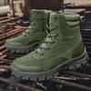 Mens Tactical Boots Fashion Casual High-Top Boots Outdoor Non Slip Hiking Boot Lace Up Desert Ankle Boots for Men Security Shoes
