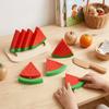 Wooden-Watermelon Toy for Kids Educational Fruit Model Role Play Gift for Boys and Girls Summer Present