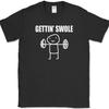 Gettin Swole T-Shirt Funny Lifting Workout Fitness Gym Humor Tee