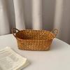Retro Woven Multifunctional Storage Basket for Household, Living Room, Desktop, and Cosmetics