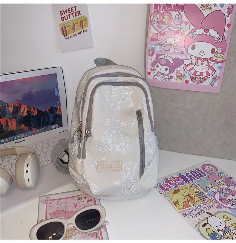 Schoolbag Mini Small School Bag College Students Fashion Casual Shoulders Men's and Women's Large Capacity Printed Travel Backpack Small School Bag