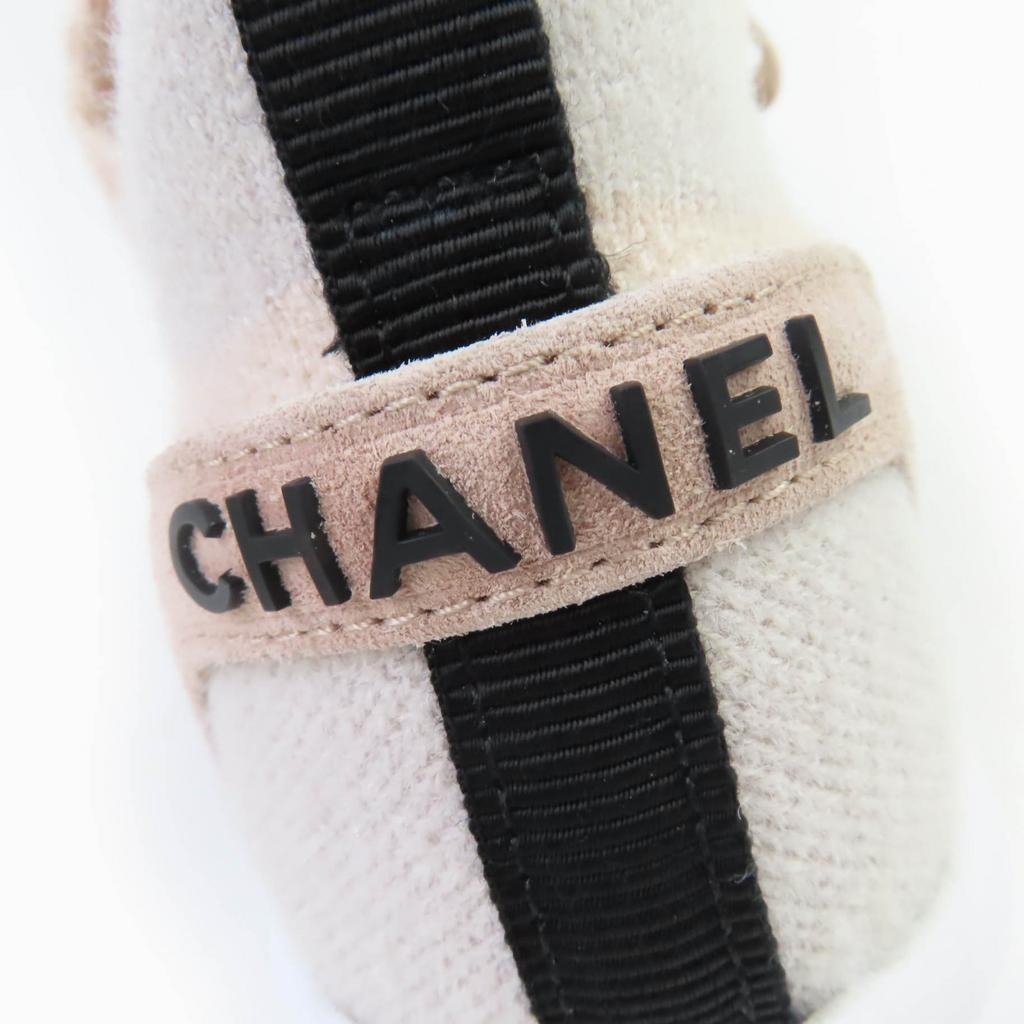 Makellose CHANEL Sneaker COCO Marke Stricksocken pink gestrickt Damen 37 23B G38750 Gebraucht