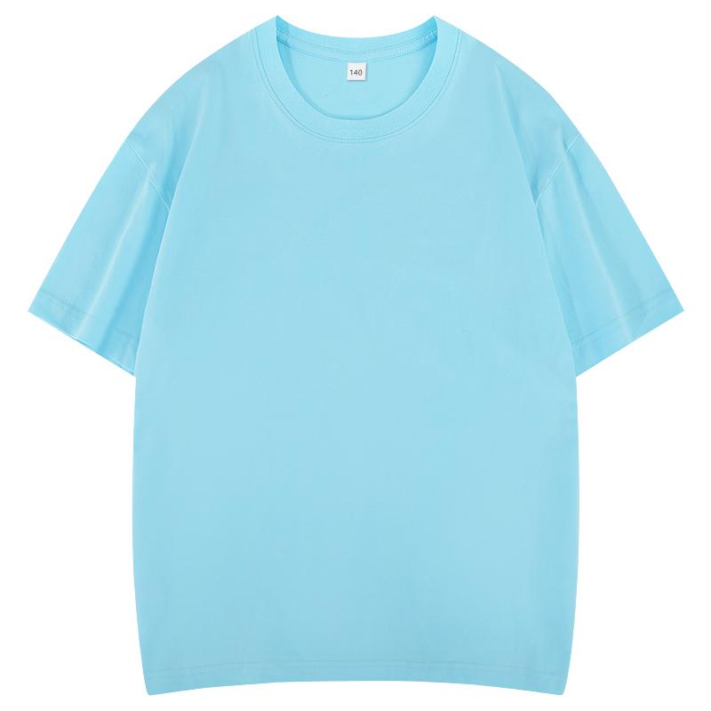 2026 Hot Sale Kids 100% Cotton Solid Color Round Neck T-Shirt - Soft & Comfy Basic Tee KXINKIDT