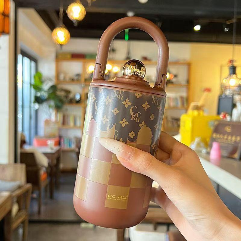 Retro chic insulated cup for girls - Luxury water cup for women - Stainless steel fashionable gift cup