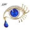 Non-fading Eye Pin Bling Rhinestone Eyes Brooch Pin, Tear of Angel Lapel for Women, Sweater Cardigan Coat Suit Decoration Jewelry Accessories