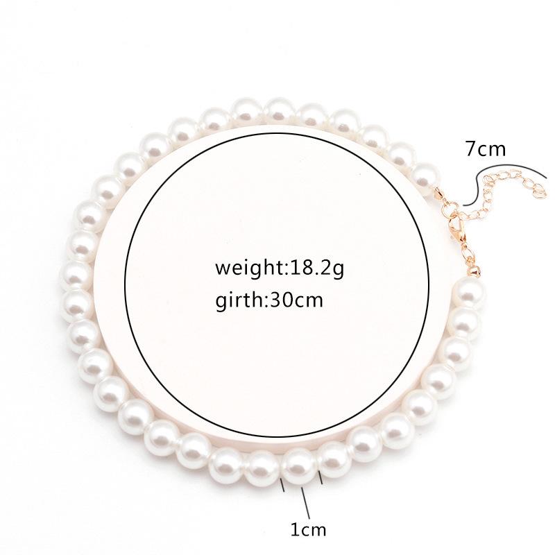 Womens Imitation Pearl Choker Necklace 1pcs белый