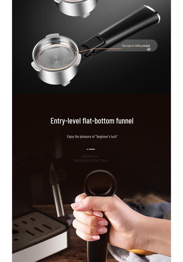 Home & Commercial Italian Semi-Automatic Coffee Machine with Fresh Grinding and Milk Frothing