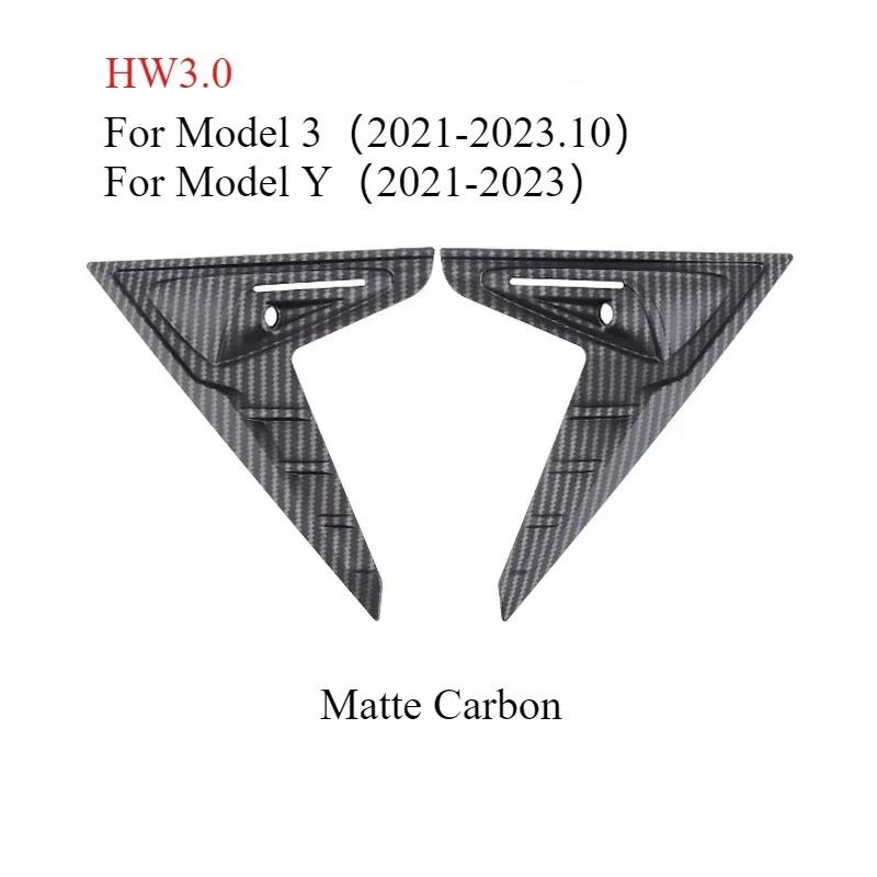 HW4.0 Side Camera Cover For Tesla Model 3 Y 2pcs Thunder Leaf Board Protective Highland 2024 Car Modification Auto Accessories