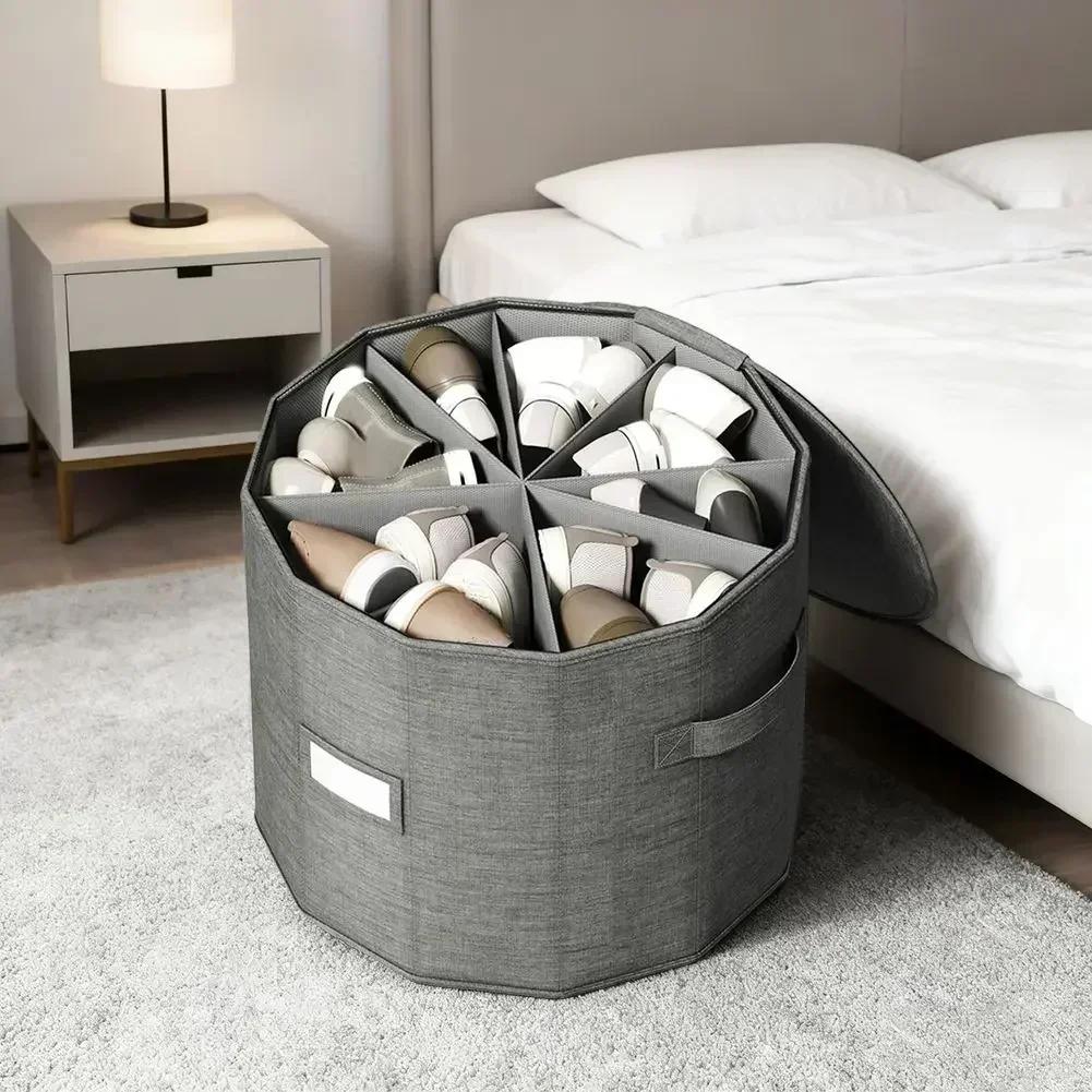 Für Kleiderschrank Schuhorganizer Rund mit Trennwänden und Modularen Fächern Zylindrisches Lagerregal Platzsparendes Merkmal