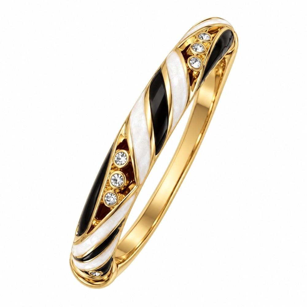 Gold Plated Bangle Bracelet Inlaid Rhinestone Wrist Jewelry Bangle Jewelry Gift Party Daily Wear