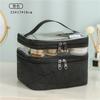 Simple Rhombus Cosmetic Bag Portable Travel Portable Wash Bag Waterproof Double Layer Large Capacity Storage Bag