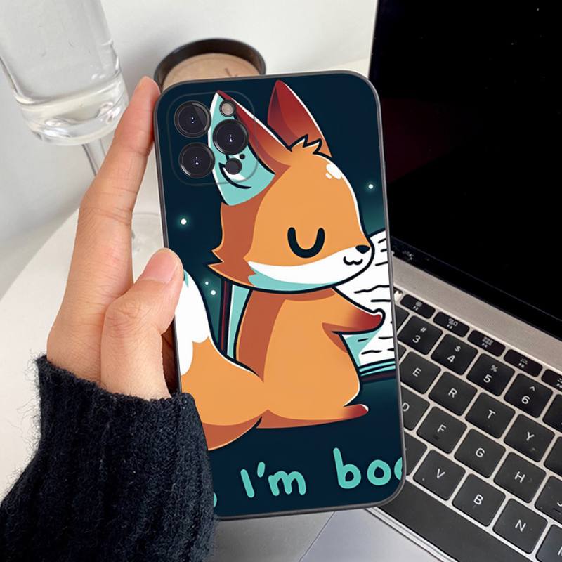 Cartoon Animal Fox Phone Case For iPhone 14 11 12 13 Mini Pro XS Max Cover 6 7 8 Plus X XR SE 2020 Funda Shell